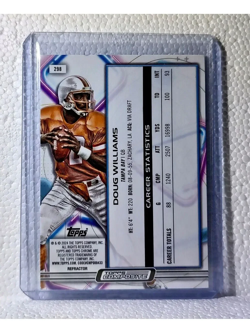 Doug Williams 2023 Topps Chrome NFL #298 Refractor Football Card Buccaneers